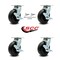 Service Caster 6 Inch Polyolefin Caster Set with Roller Bearings 4 Brake 2 Swivel Lock SCC SCC-30CS620-POR-TLB-BSL-2-TLB-2 - alternate 3